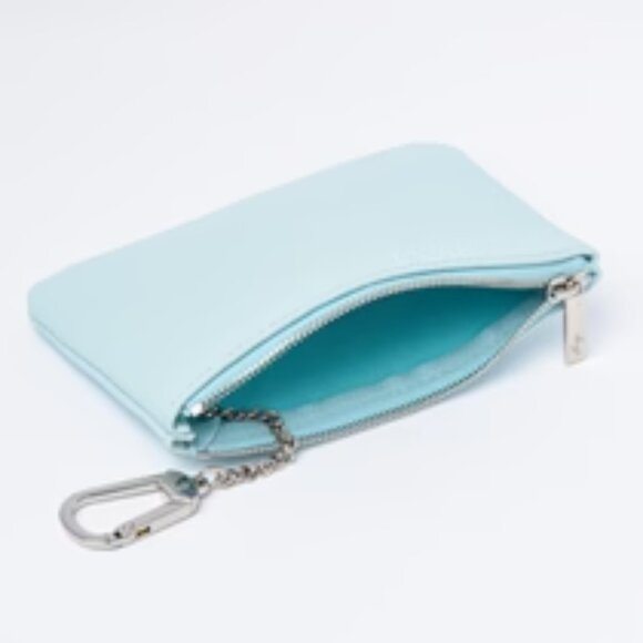 DUYP Melodie Cecile The “M KEY” Togo Leather Zipped Pouch with Key Hook Ice Blue - Picture 2 of 11